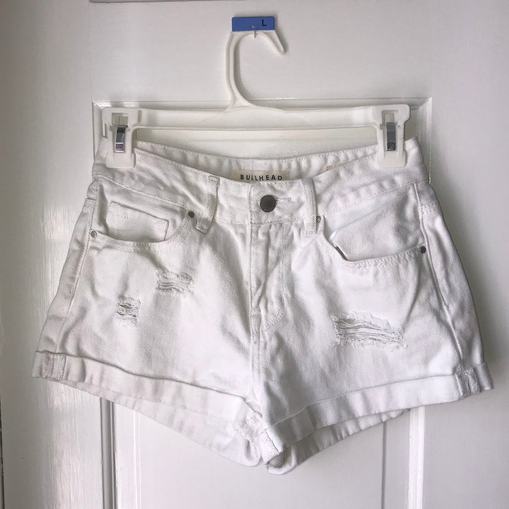 PacSun Bullhead High-Rise White Shorts